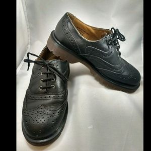 Doc Martens Black Wingtip Brogue Oxfords